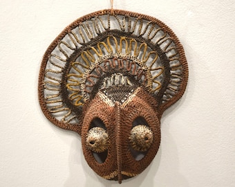 Mask Papua New Guinea Woven Fiber Yam Mask