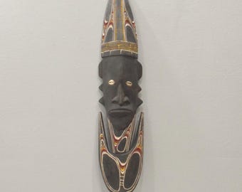 Papua New Guinea Carved Wood Mask Chambri Lakes