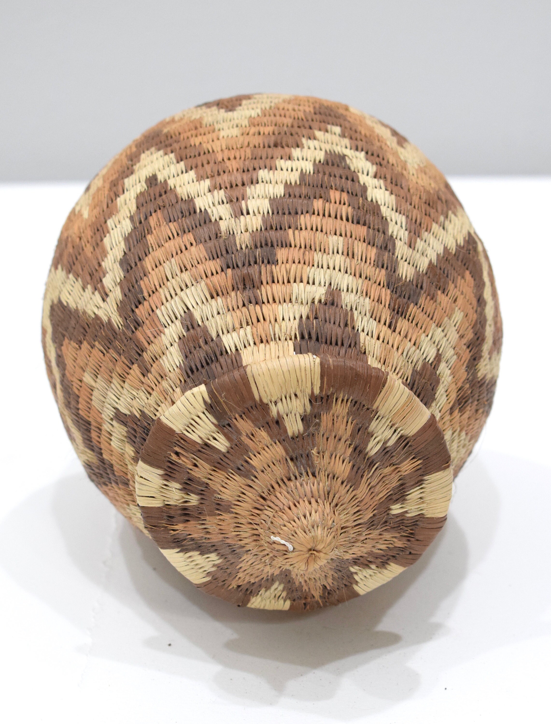 African Basket Botswana Natural Colors South Africa Woven Palm