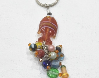 Keychain Assorted Glass Beads Indonesia