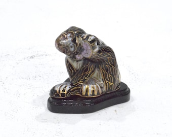 Chinese Cloisonne Monkey on Stand