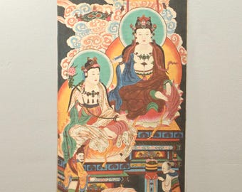 Tibetan Thangka Print Painting Buddhist Deity