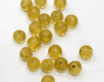 Beads Chinese Lemon Glass Beads 12mm