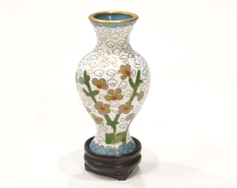 Chinese Cloisonne' Flower Patterned Vase