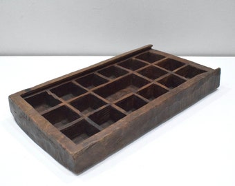 Indonesian Java Wood Spice Box Tray