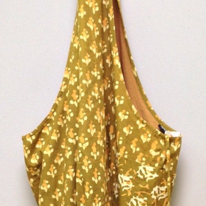 India Bag Yellow-Gold Shoulder Bag Handmade Cotton Shoulder Bag