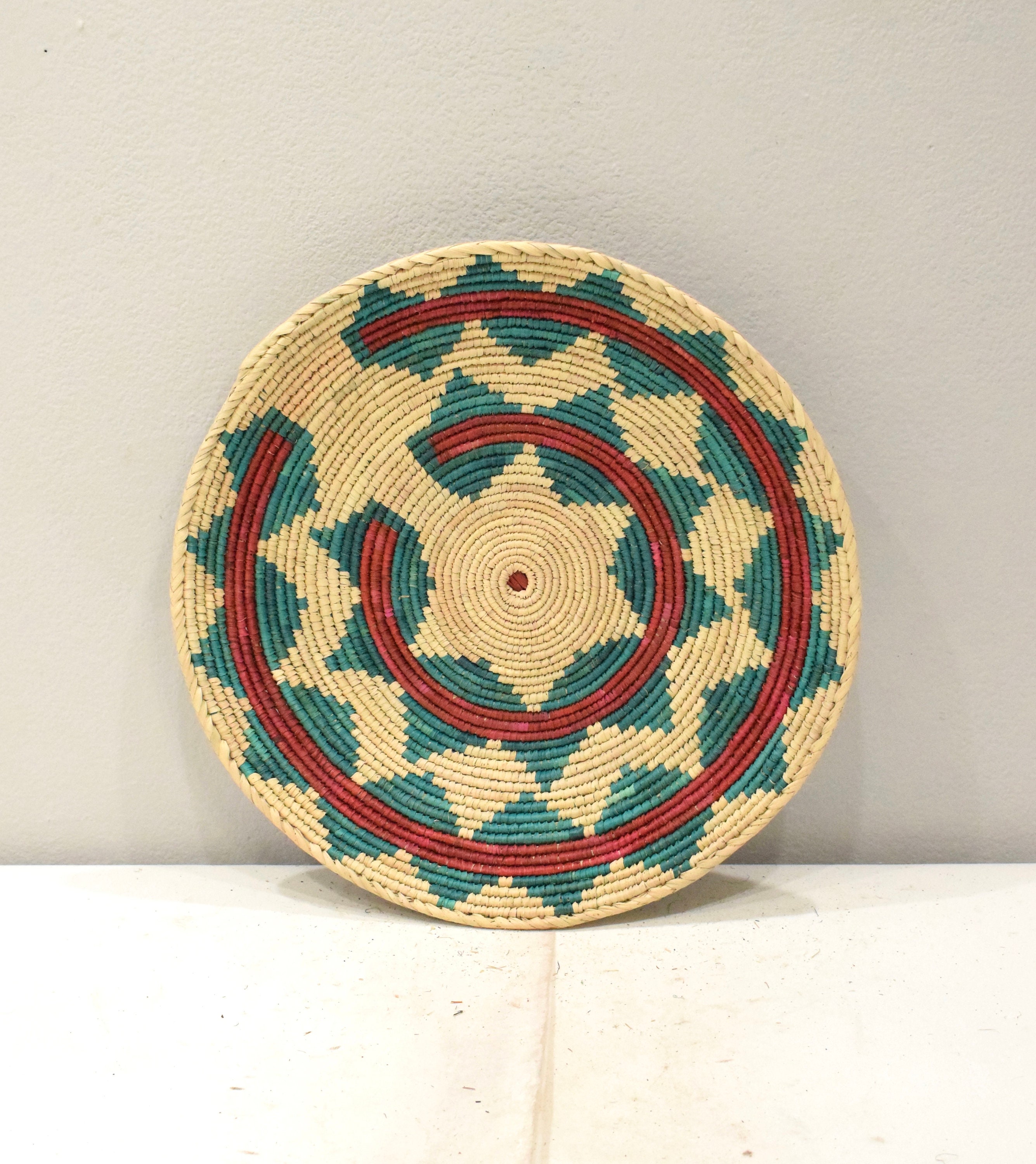 African Basket Botswana Natural Colors South Africa Woven Palm Food Basket