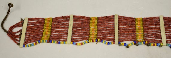 Beaded Belt Sash Womans Naga Konyak Belt - image 2