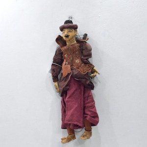 Puppet Marionette Wood Doll Burmese Folk Art Puppet