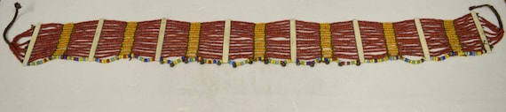 Beaded Belt Sash Womans Naga Konyak Belt - image 1