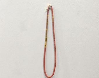 African Vinyl Record Bead Strand Necklace Mali