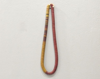 African Vinyl Record Bead Strand Necklace Mali