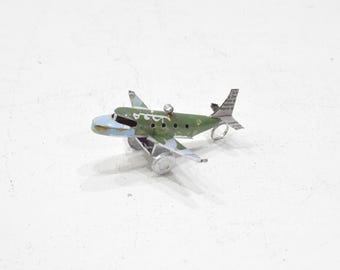 Boeing Jet Upcycled Toy Tin Jet Plane