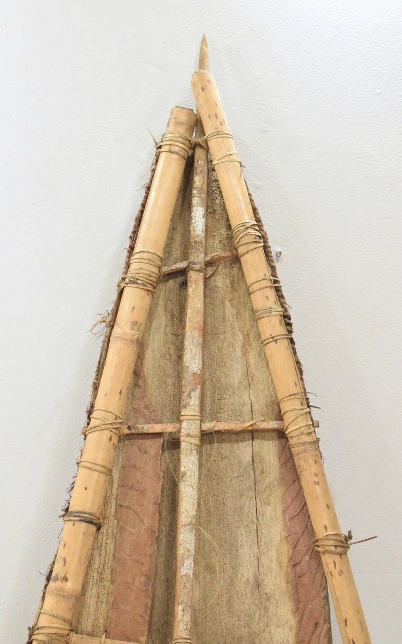 Papua New Guinea Mens Hut Bark Painting Bamboo Frame Piece - Etsy