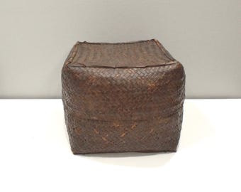Basket Rice Tupil Box Square Rattan Ifugao Tribe Philippines
