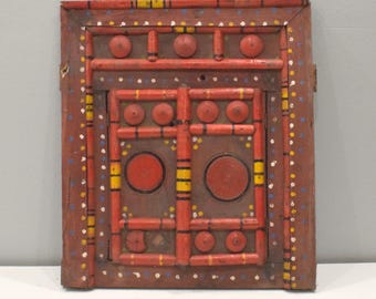 India Wooden Door Double Opening Center Colorful Wood Door