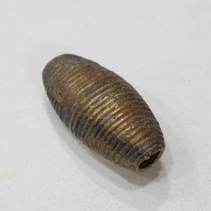 Beads African Brass Large Oval Tube 40mm - 46mm