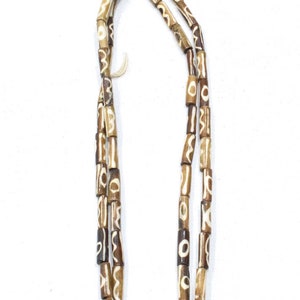 Beads African Batik Bone Tube Beads