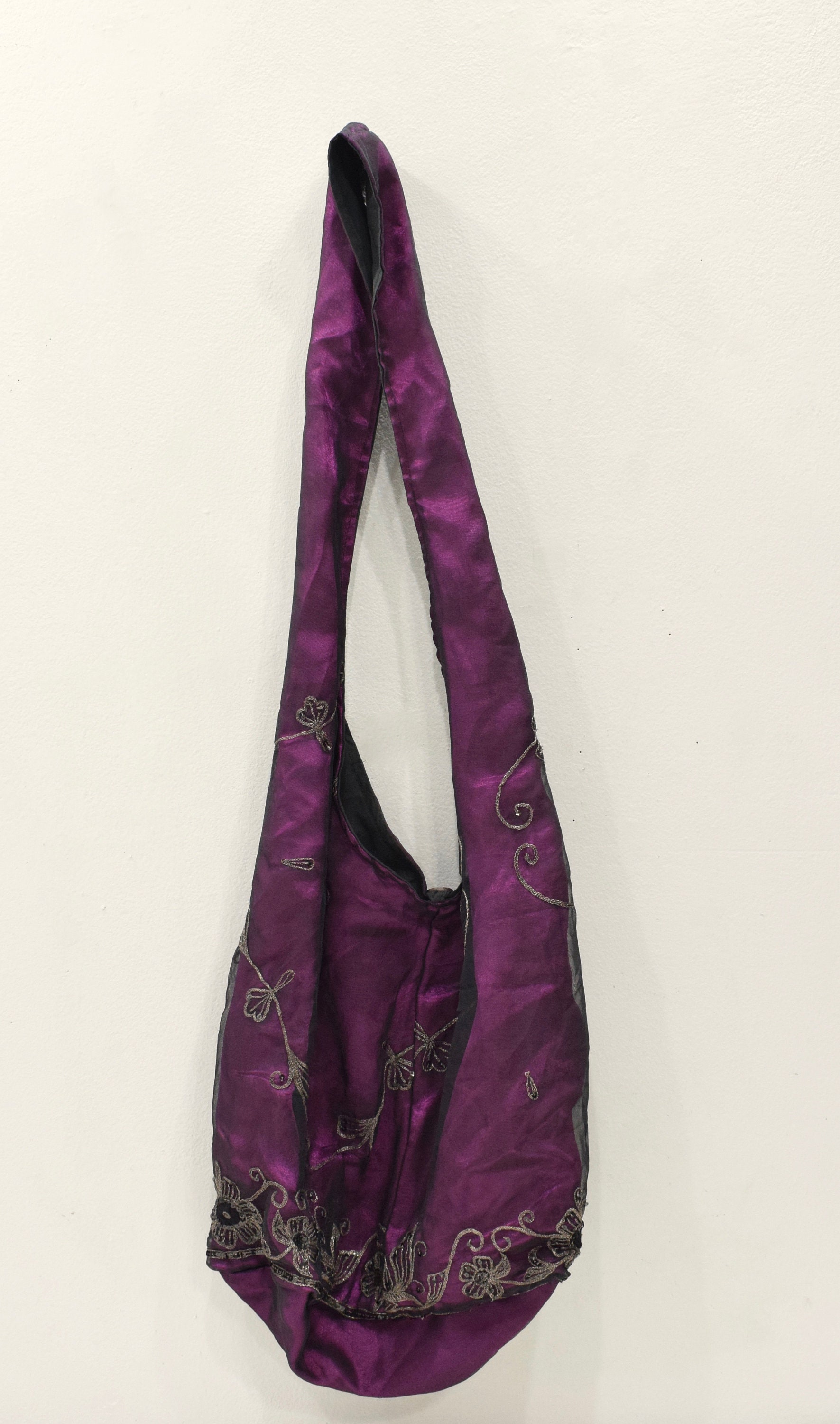 India Shoulder Bag Silk Hand Sewn Colorful Shoulder Bag