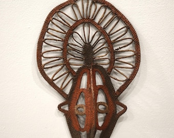 Mask Papua New Guinea Woven Fiber Yam Mask