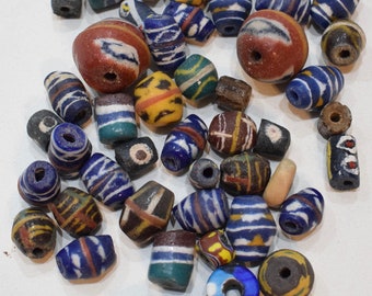 Beads African Sandcast Assorted Bag Vintage Beads 12-26mm