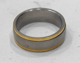 Ring Stainless Steel Etched Band Ring