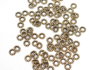 Beads Gold Beaded Ring Beads 10mm