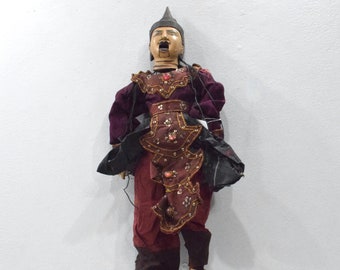 Puppet Marionette Wood Doll Burmese Folk Art Puppet