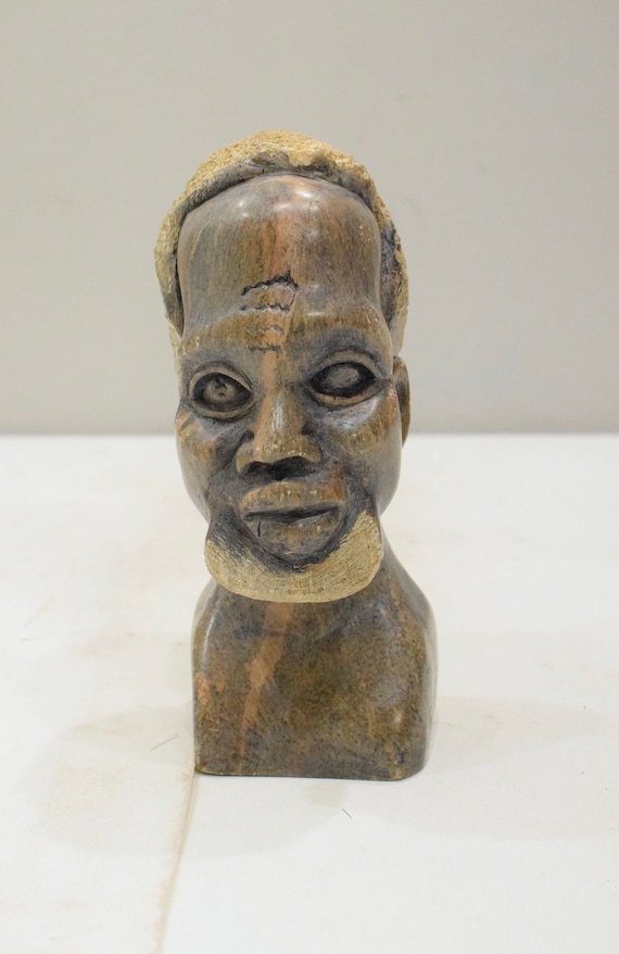 Hand Carved Kenyan Soapstone Bust glwec.in
