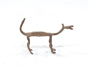 African Bronze Hyena Sculpture Ashanti Tribe