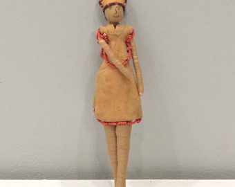 African Botswana Cloth Leather Herero Doll South Africa