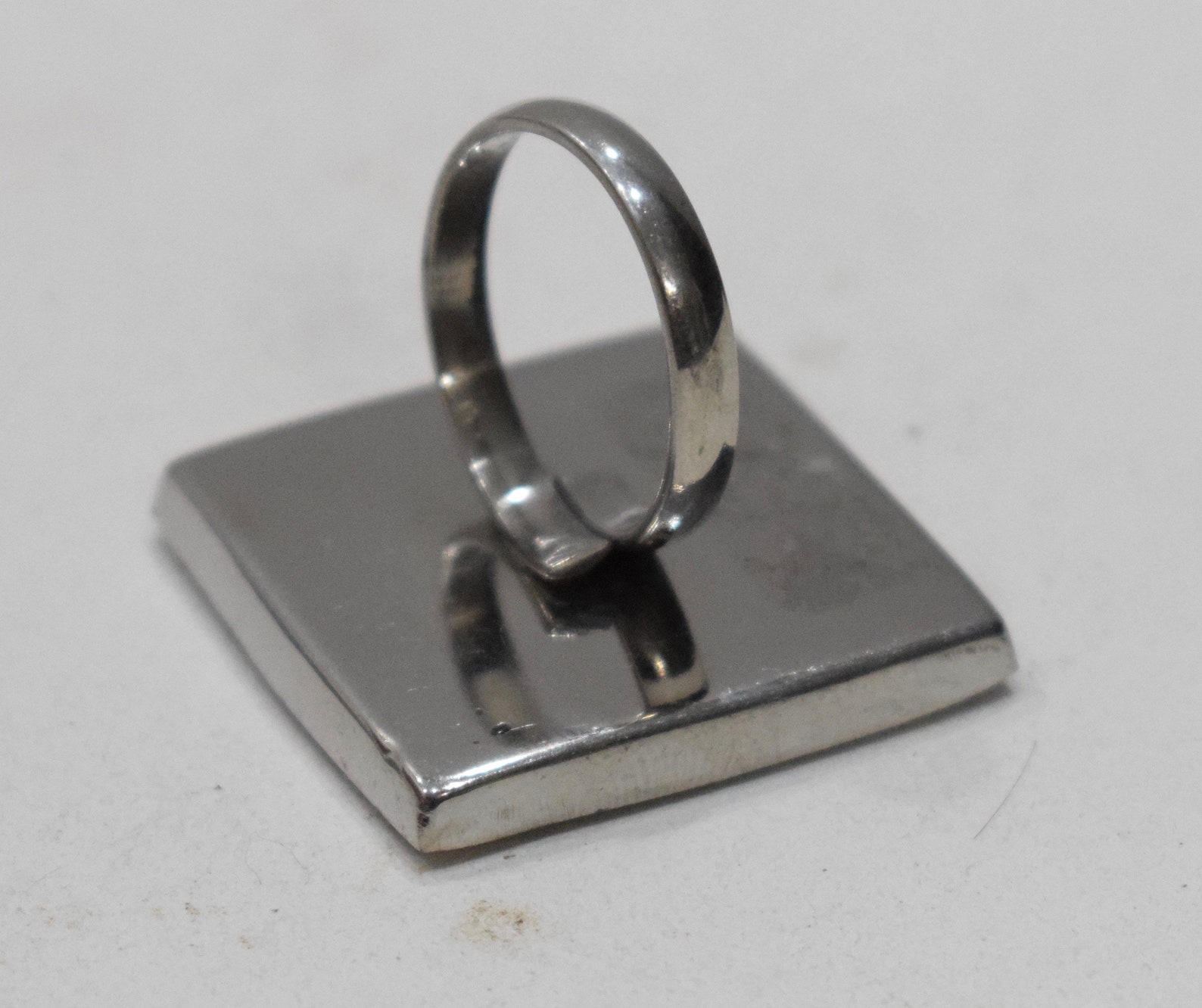 Silver Mother Of Pearl Adjustable Ring