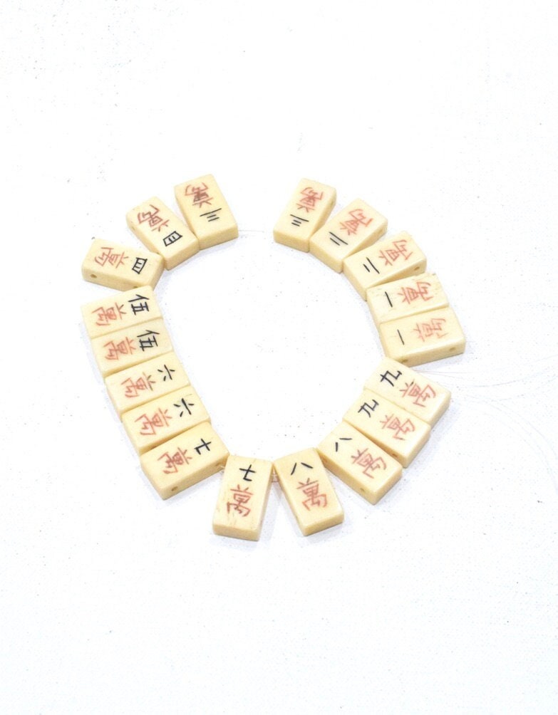 Wtwb mAh Jong Jongg, Mahjong, Mah-Jong Wine Charms