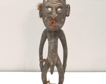 Papua New Guinea Wood Figure Ceremonial Mindimbit Village