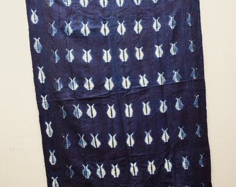 African Indigo Blue Handmade Design Ceremonial Indigo Cloth