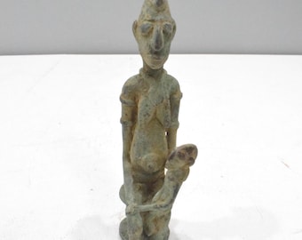 African Dogon Mother and Child Statue Mali