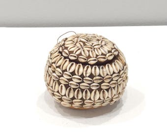 African Cowrie Shell Gourd Box Ritual Kenya