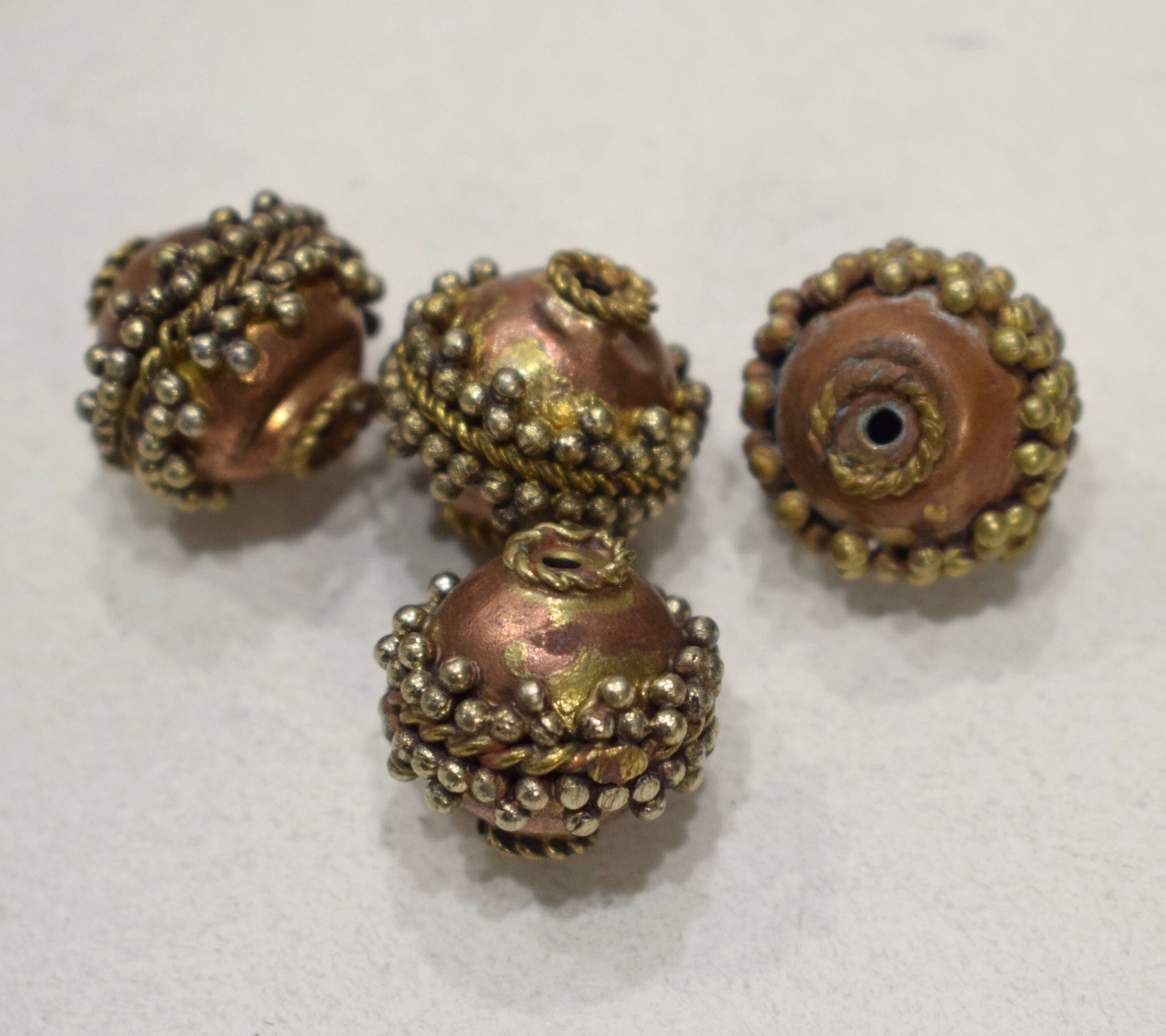 Beads India Copper Brass Beaded Bead 18mm