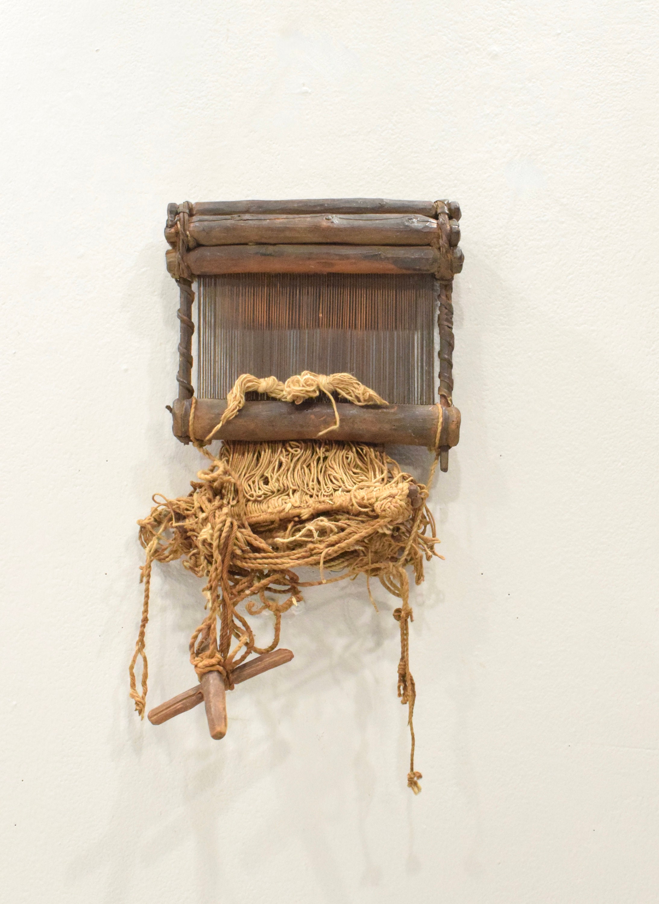 African Baule Tribe Traditional Weaving Loom