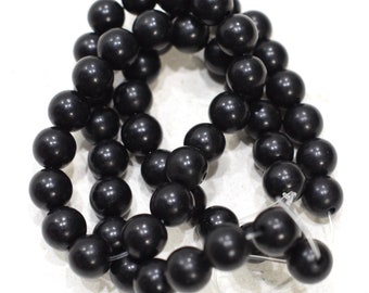 Beads Philippine Black Resin Beads 8mm