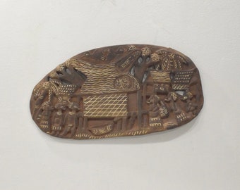 Papua New Guinea StoryBoard Kambot Village Wood Relief