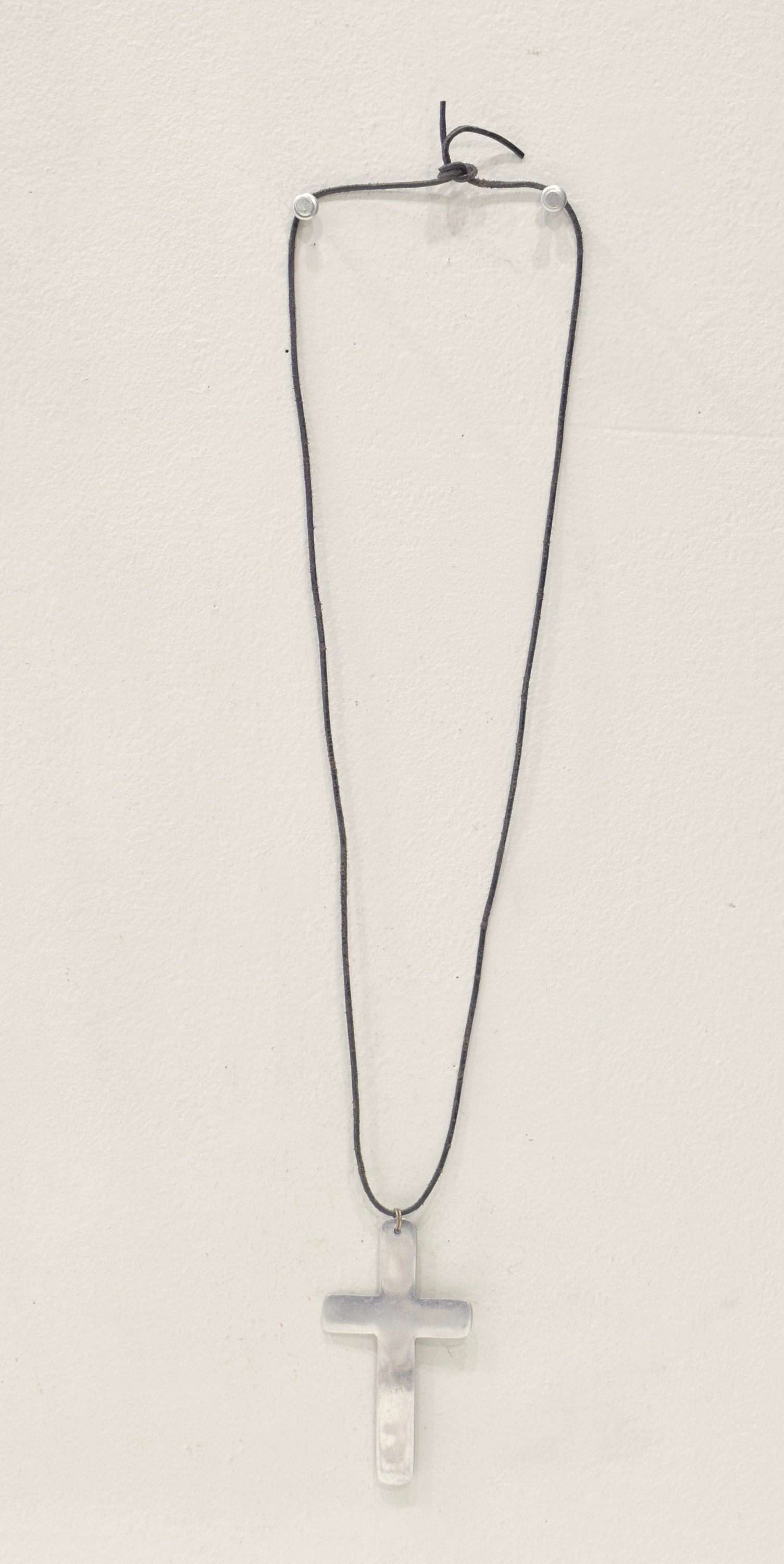 Necklace Cord Aluminum Cross