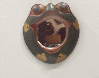 Indonesian Frog Folk Art Wall Mirror