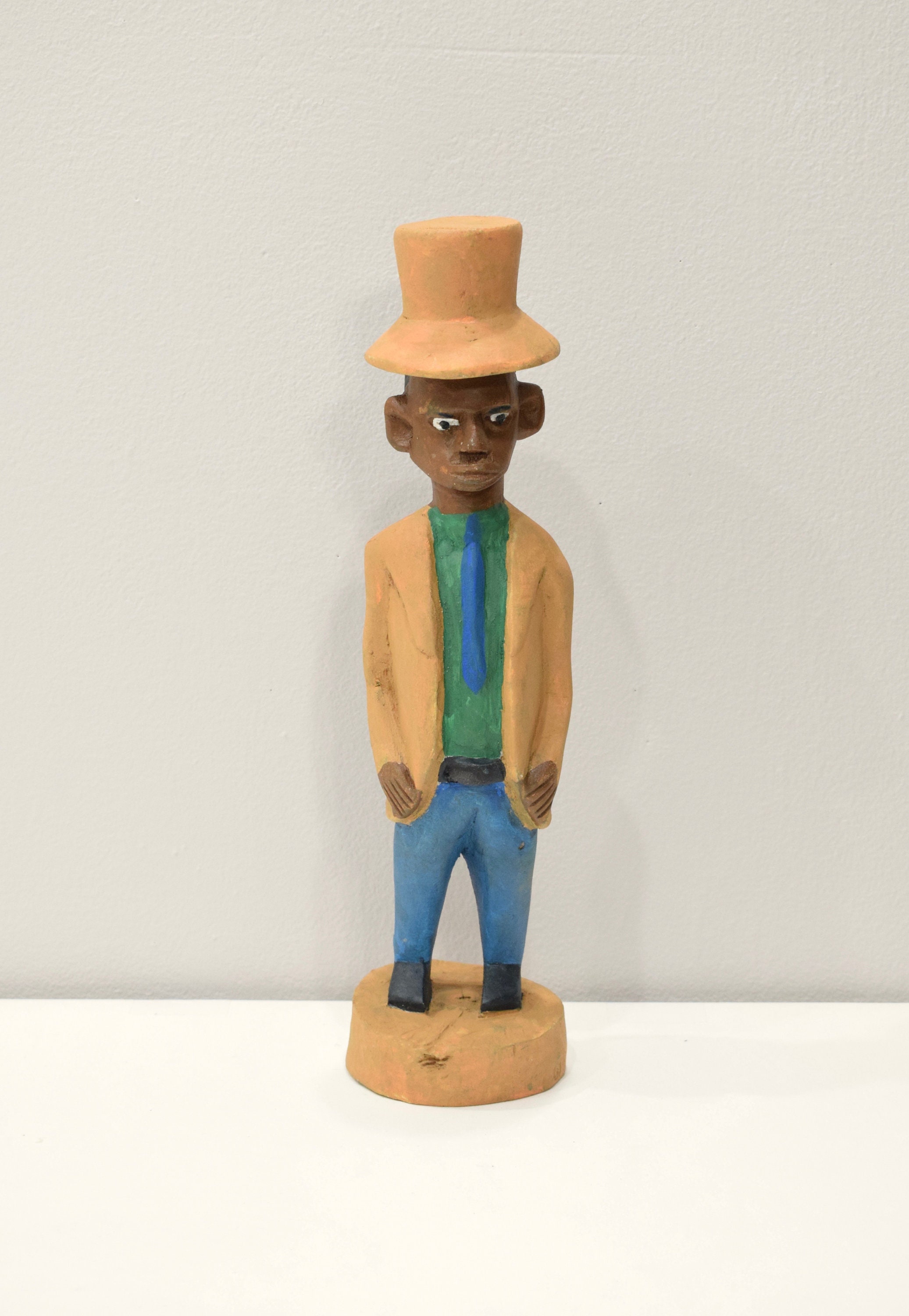 African Statue Colonial Male West African Wood Colonial Figure