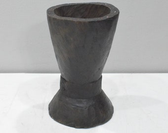 African Wood Mortar Chagga Tribe Tanzania