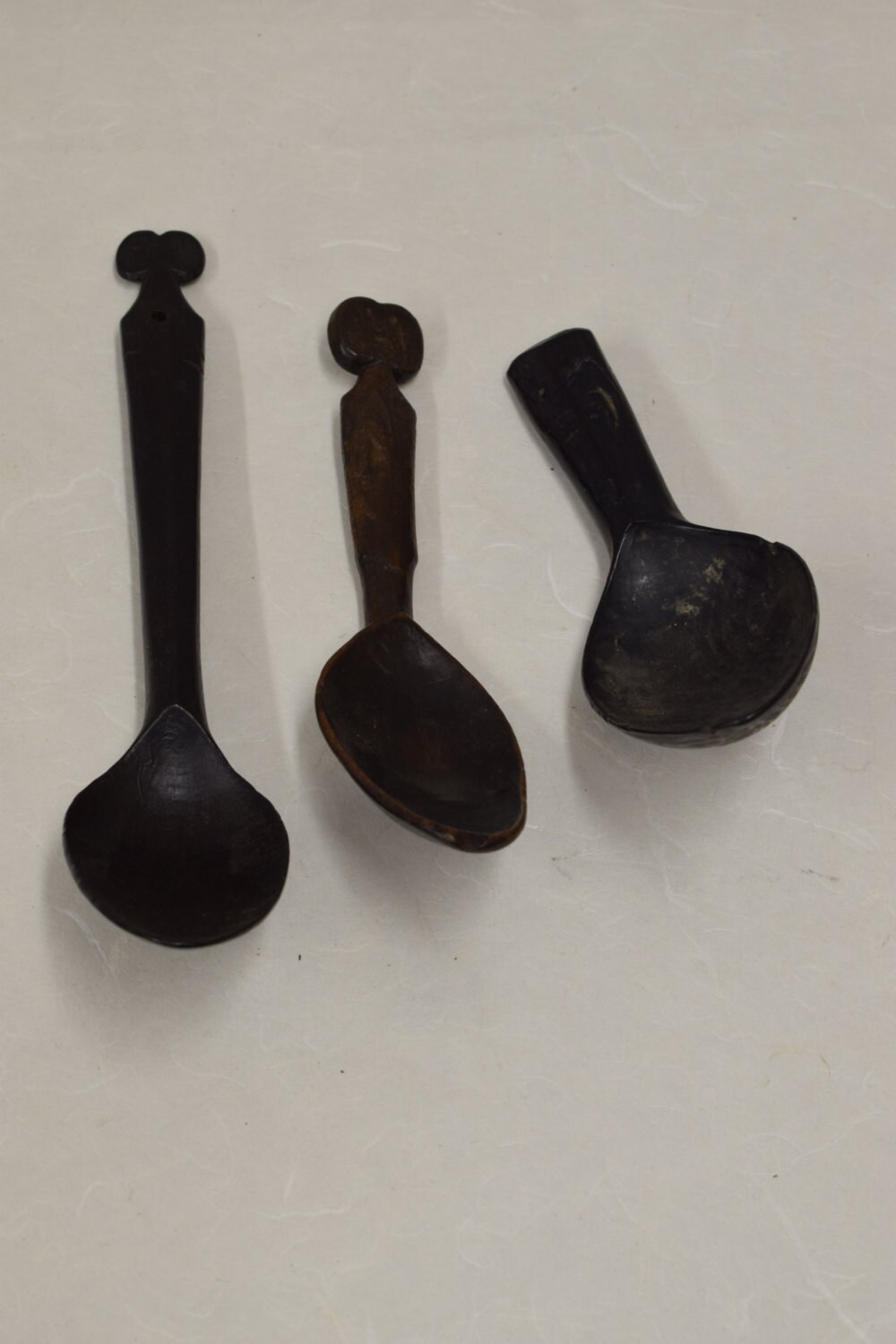 Spoon Philippines Ifuago Tribal Carved Wooden Handle Four Serving