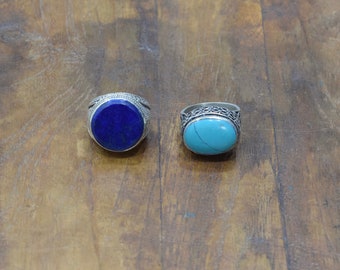 Middle Eastern Lapis Turquoise Rings