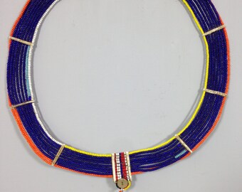 マサイ族のネックレス アフリカのマサイ族のビーズの首輪ネックレス マサイ族の首輪