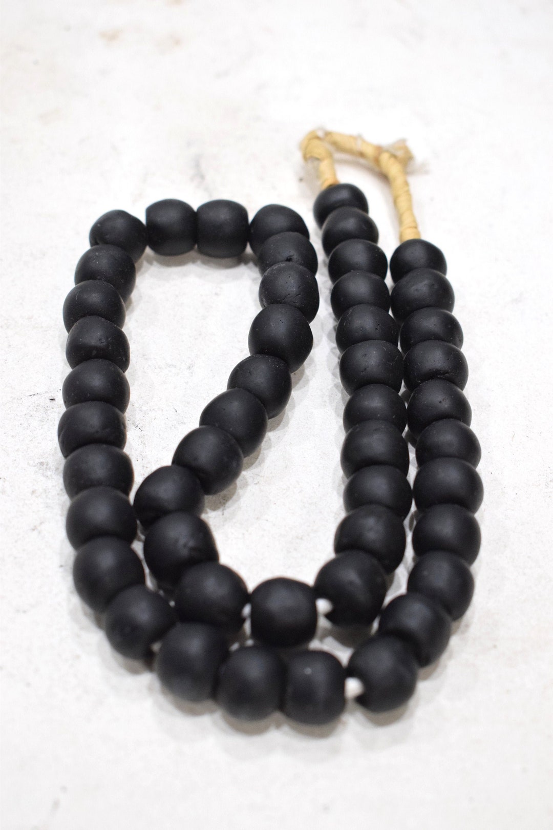 Black Recylced Glass Beads main image 0