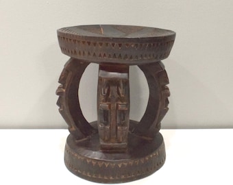 African Dogon Wood Carved Stool Mali